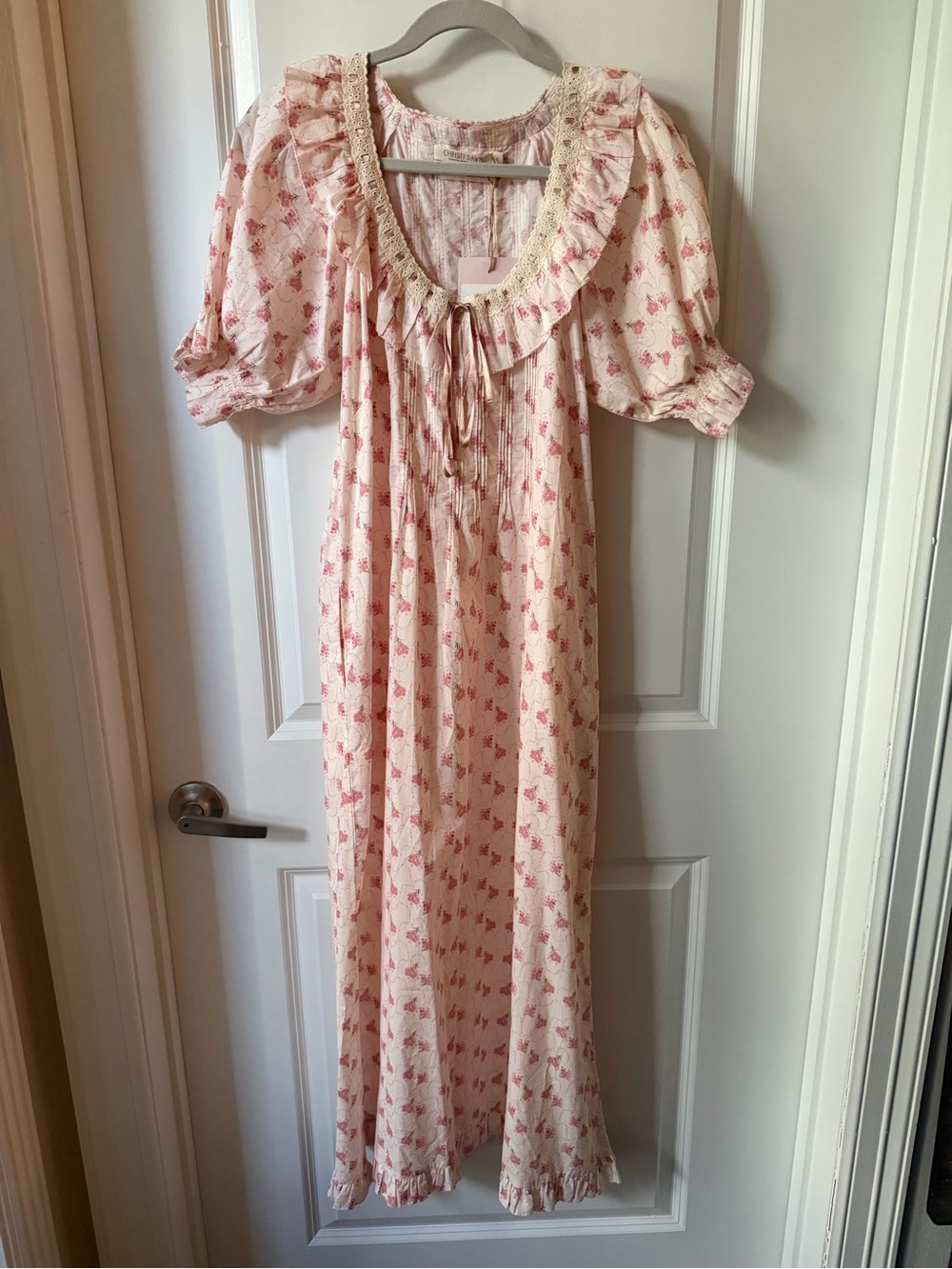 NWT Christy Dawn Inez Maxi Dress with Pink Floral Print